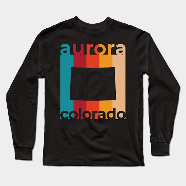 Aurora Colorado Retro Long Sleeve T-Shirt by easytees